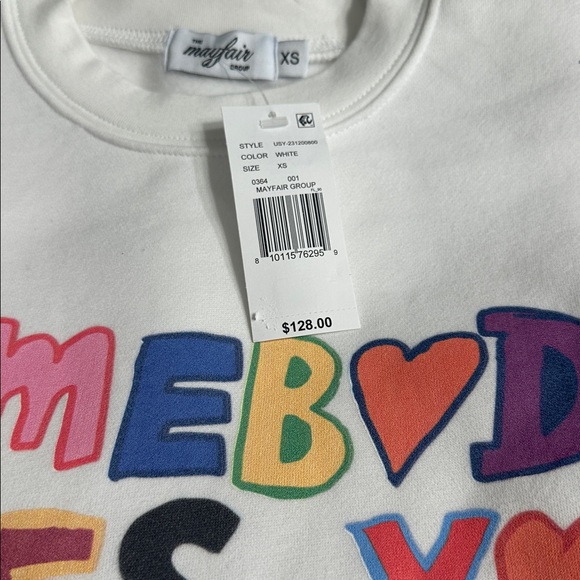 NWT THE MAYFAIR GROUP Somebody Loves You Sweatshirt - Picture 9 of 9